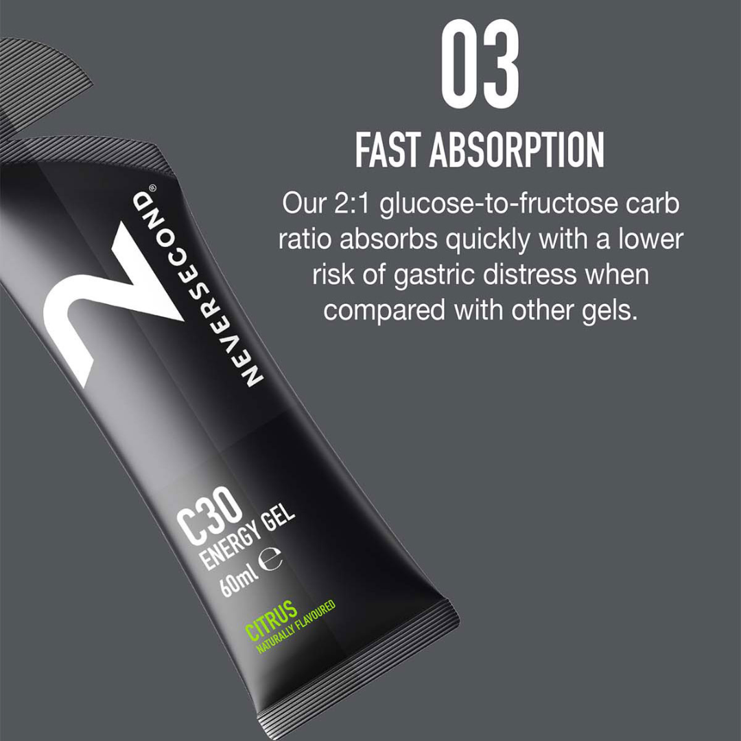 NEVERSECOND C30 Espresso Energy Gel (12 sachets) Nutrition Gels